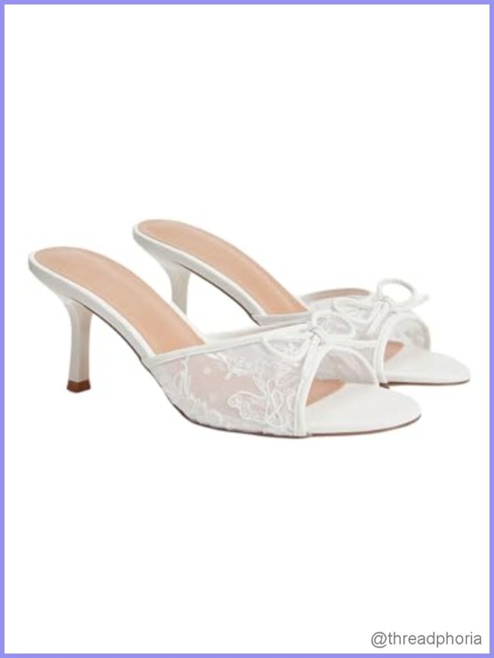 Women's Lace Kitten Heels Dressy Mini Heels Mesh Heeled Sandals